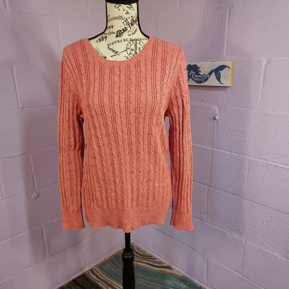 3 for $15 St. John Bay Crew Neck Coral Sweater